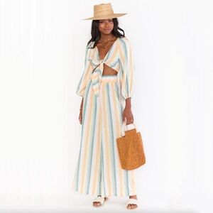 show me your mumu resort set in sunset stripe